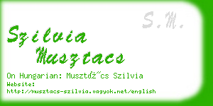 szilvia musztacs business card